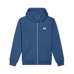 Load image into Gallery viewer, KEEP FASHION WEIRD BLUE ZIP UP HOODIE
