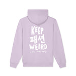 Load image into Gallery viewer, KEEP FASHION WEIRD PURPLE ZIP UP HOODIE
