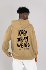 Load image into Gallery viewer, KEEP FASHION WEIRD CAMEL ZIP UP HOODIE
